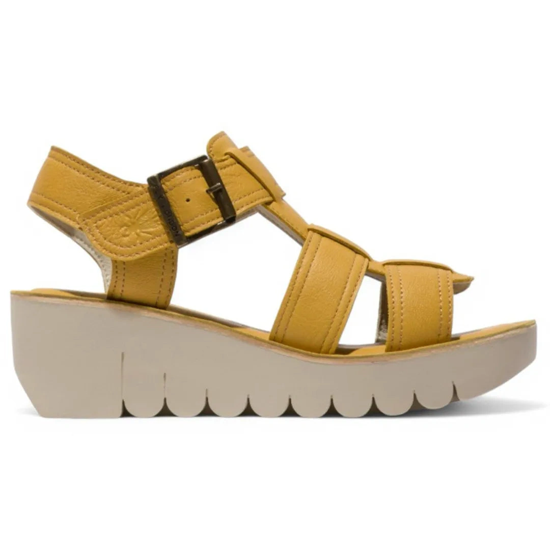 YUDD236FLY: Sandalias de cuña de cuero para mujer, ¡eleva tu estilo con elegancia y comodidad!