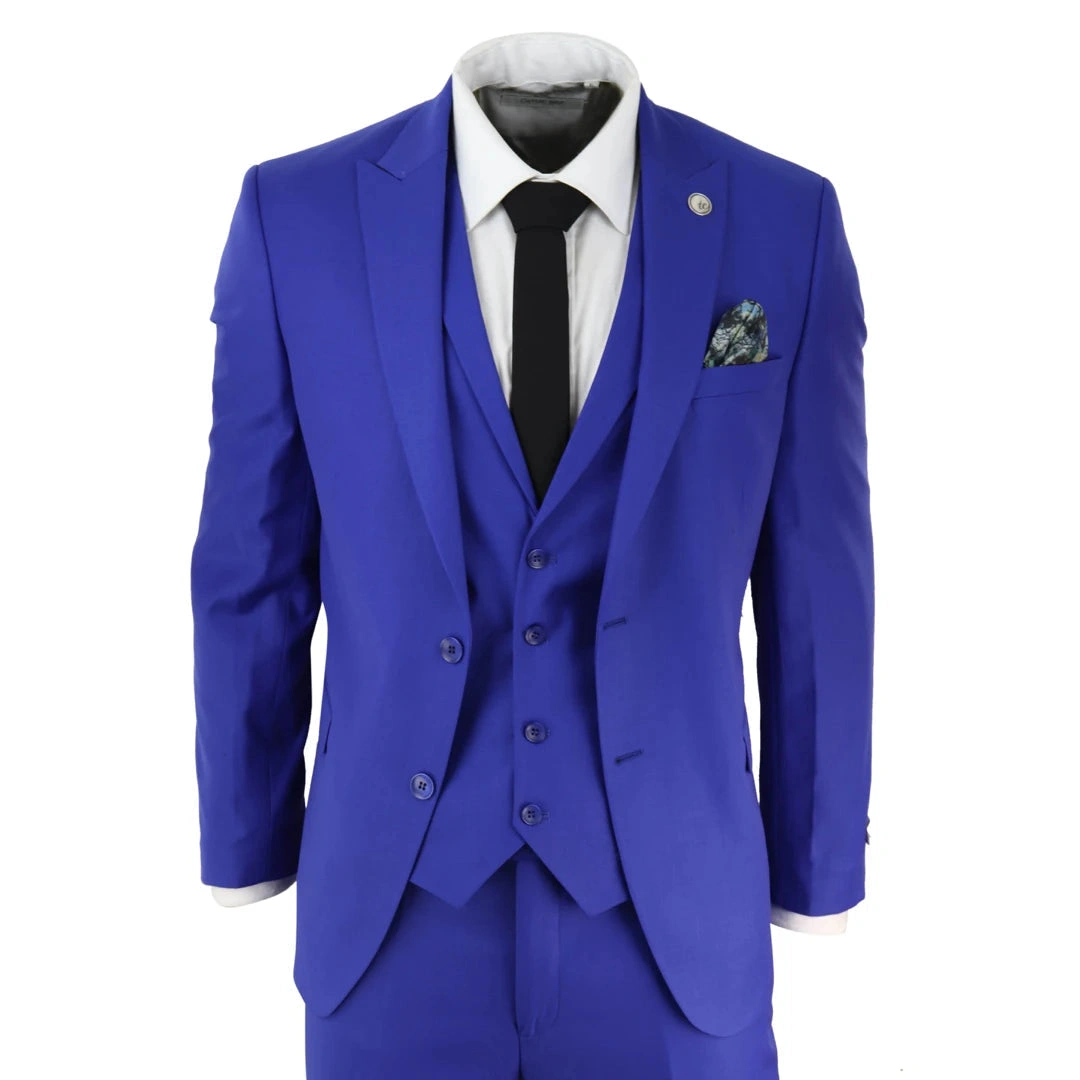 WS16 Traje Azul Real Hombre: Elegancia Nupcial, Boda o Fiesta Prom, Impacto Asegurado!