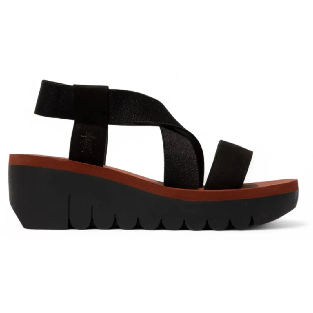 YABI922FLY Sandalias de cuña de cuero para mujer: ¡Comodidad y estilo a tus pies!